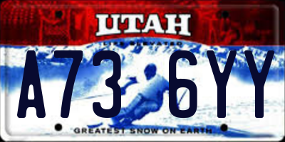 UT license plate A736YY