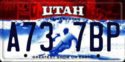 UT license plate A737BP