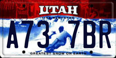 UT license plate A737BR