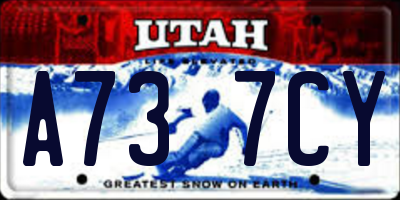 UT license plate A737CY
