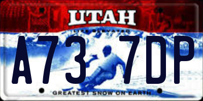 UT license plate A737DP