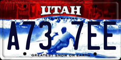 UT license plate A737EE