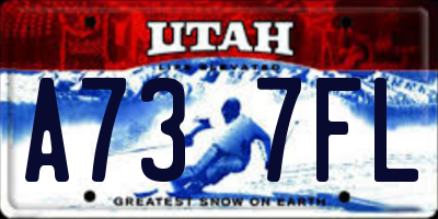 UT license plate A737FL