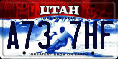 UT license plate A737HF