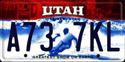 UT license plate A737KL