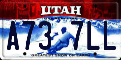 UT license plate A737LL