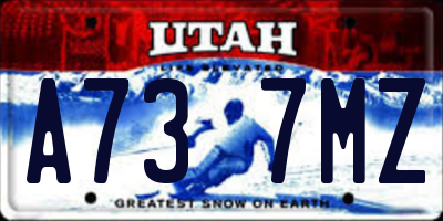 UT license plate A737MZ