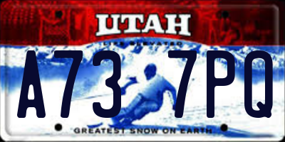 UT license plate A737PQ