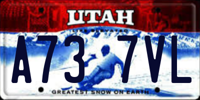 UT license plate A737VL