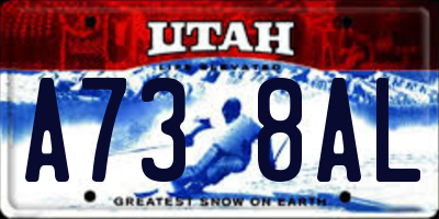 UT license plate A738AL