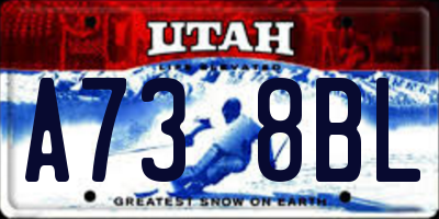 UT license plate A738BL