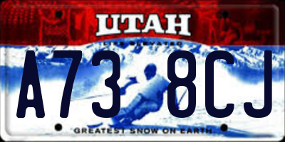 UT license plate A738CJ