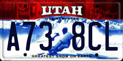 UT license plate A738CL