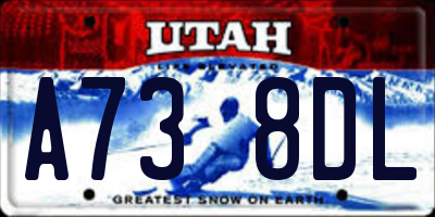 UT license plate A738DL