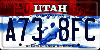 UT license plate A738FC