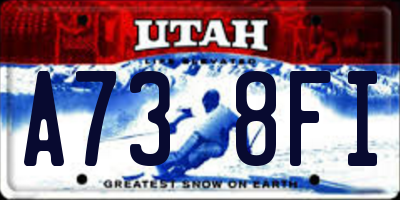 UT license plate A738FI