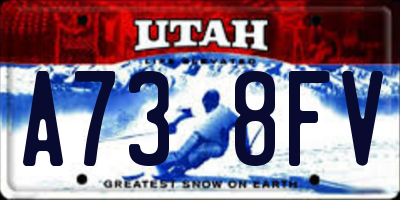 UT license plate A738FV