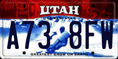 UT license plate A738FW