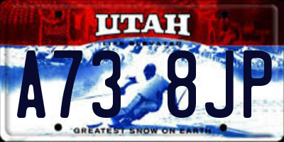 UT license plate A738JP