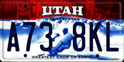 UT license plate A738KL