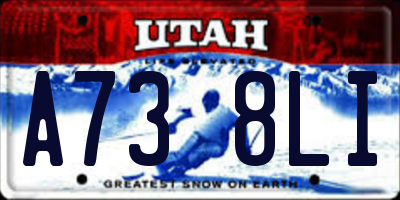 UT license plate A738LI