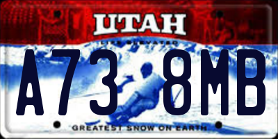 UT license plate A738MB