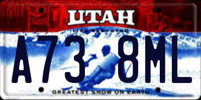 UT license plate A738ML
