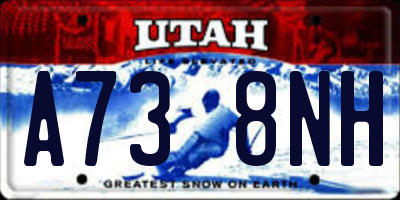 UT license plate A738NH