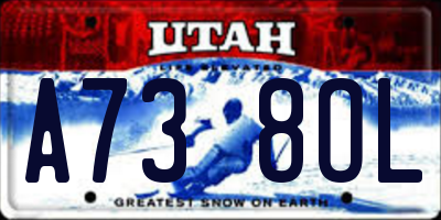 UT license plate A738OL
