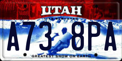 UT license plate A738PA