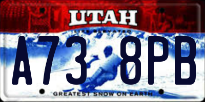 UT license plate A738PB