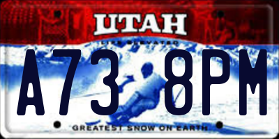 UT license plate A738PM