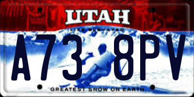 UT license plate A738PV