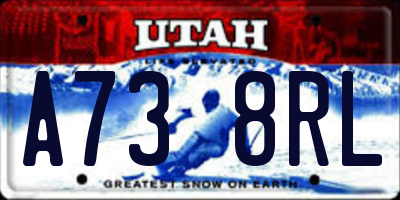 UT license plate A738RL