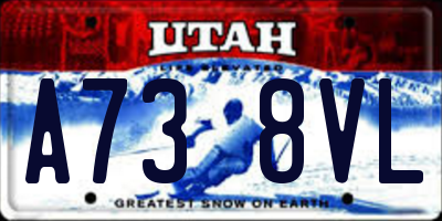 UT license plate A738VL