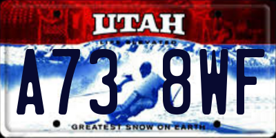 UT license plate A738WF