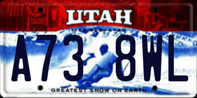 UT license plate A738WL