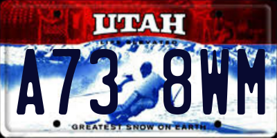 UT license plate A738WM
