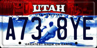 UT license plate A738YE