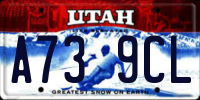 UT license plate A739CL