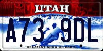 UT license plate A739DL