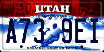 UT license plate A739EI
