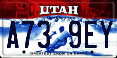 UT license plate A739EY