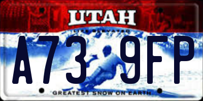 UT license plate A739FP