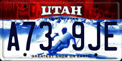UT license plate A739JE