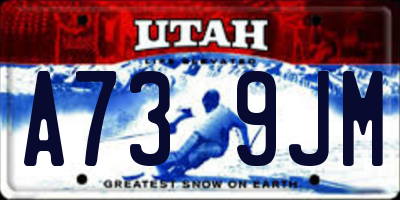 UT license plate A739JM