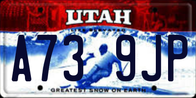 UT license plate A739JP