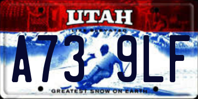 UT license plate A739LF