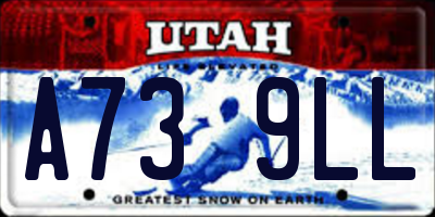 UT license plate A739LL