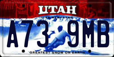 UT license plate A739MB